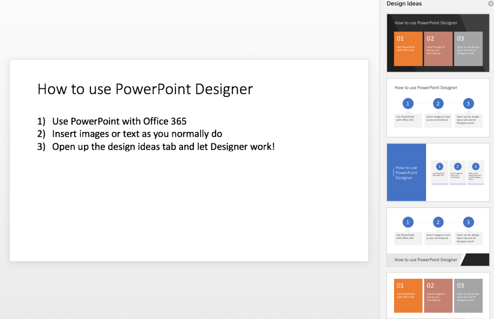PowerPoint Designer dynamic lists