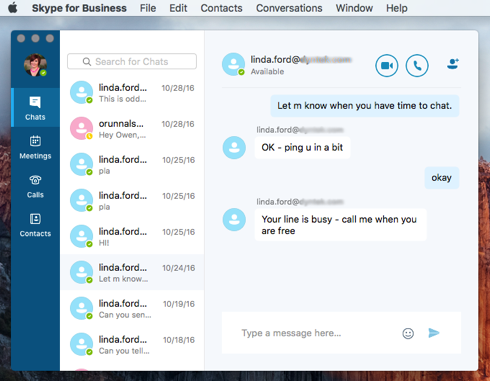 Skype for Business Mac