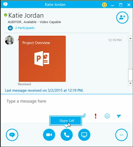 skype for business attachments