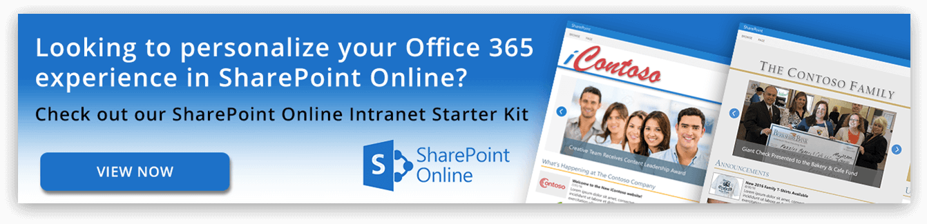 SharePoint Online Intranet Starter Kit Banner